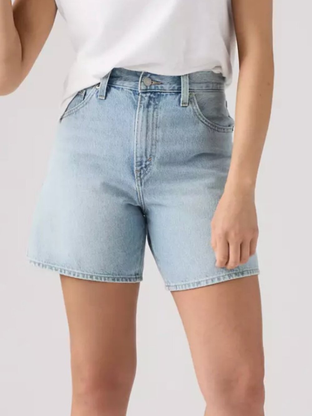 Levi's High Loose Short Light Wash Denim